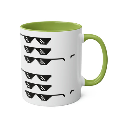 PWNED Two-Tone Coffee Mugs, 11oz OWNED