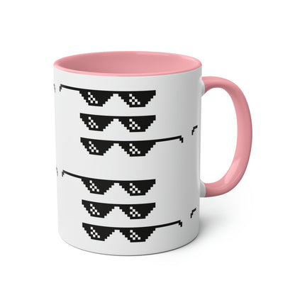 PWNED Two-Tone Coffee Mugs, 11oz OWNED