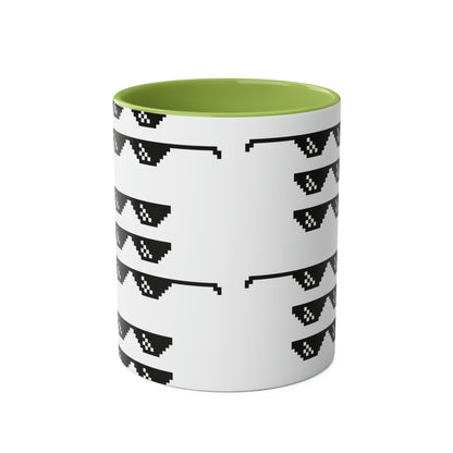 PWNED Two-Tone Coffee Mugs, 11oz OWNED